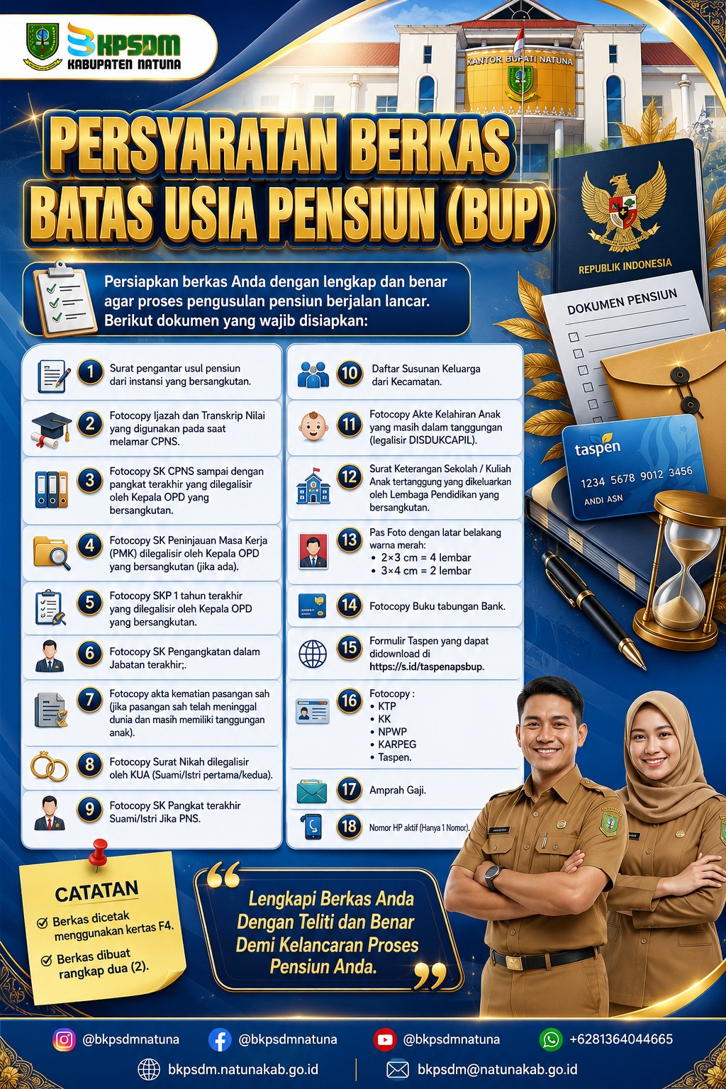 Cover Persyaratan Berkas Batas Usia Pensiun (BUP)